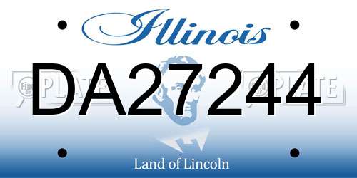 DA27244 Illinois License Plate