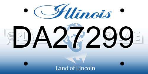 DA27299 Illinois License Plate