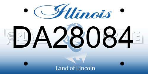 DA28084 Illinois License Plate