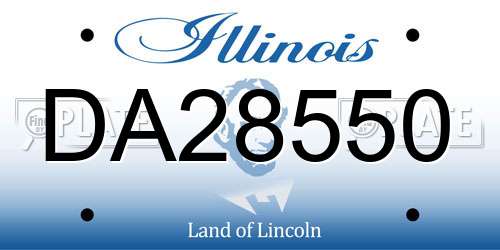 DA28550 Illinois License Plate