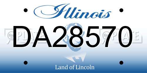 DA28570 Illinois License Plate