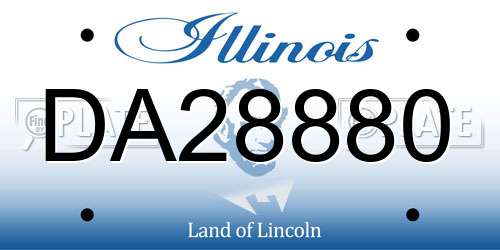 DA28880 Illinois License Plate