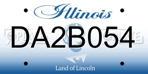 DA2B054 Illinois License Plate