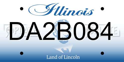 DA2B084 Illinois License Plate