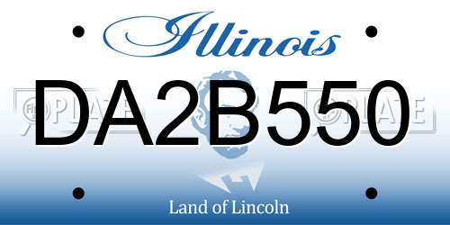 DA2B550 Illinois License Plate