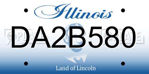 DA2B580 Illinois License Plate