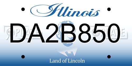 DA2B850 Illinois License Plate