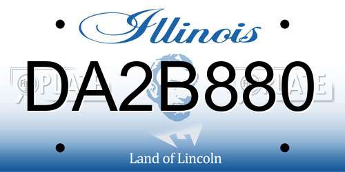 DA2B880 Illinois License Plate