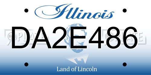 DA2E486 Illinois License Plate