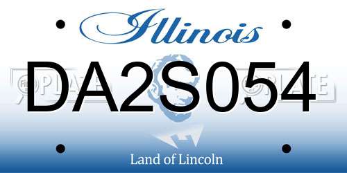 DA2S054 Illinois License Plate