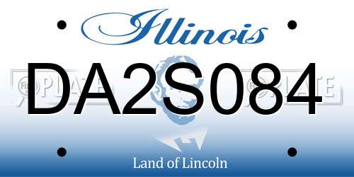 DA2S084 Illinois License Plate