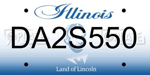 DA2S550 Illinois License Plate