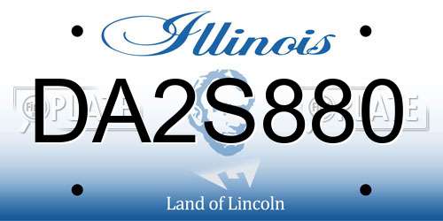 DA2S880 Illinois License Plate