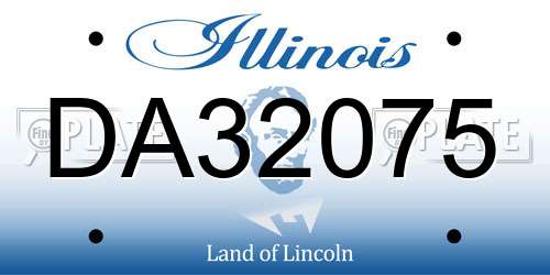 DA32075 Illinois License Plate