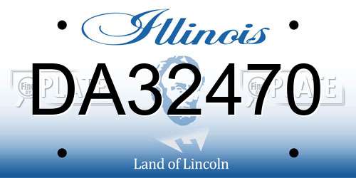 DA32470 Illinois License Plate