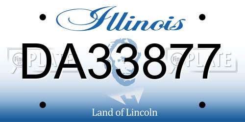 DA33877 Illinois License Plate