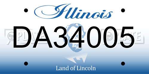 DA34005 Illinois License Plate
