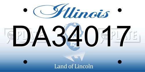 DA34017 Illinois License Plate