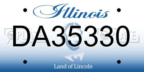 DA35330 Illinois License Plate