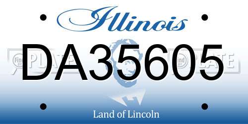 DA35605 Illinois License Plate
