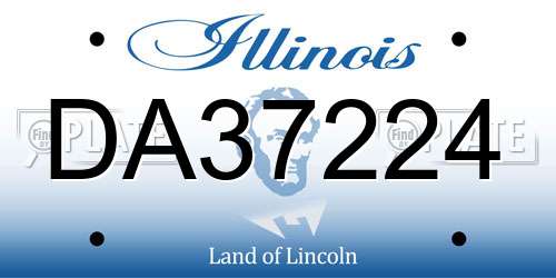 DA37224 Illinois License Plate