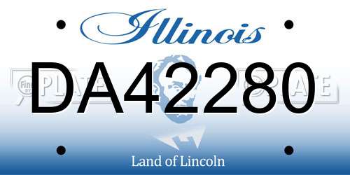DA42280 Illinois License Plate
