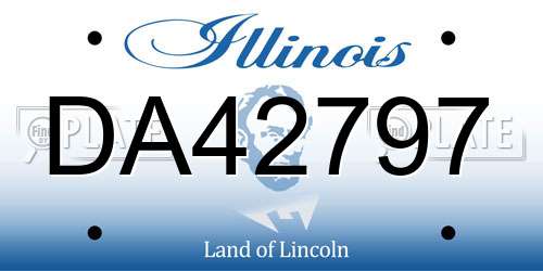 DA42797 Illinois License Plate