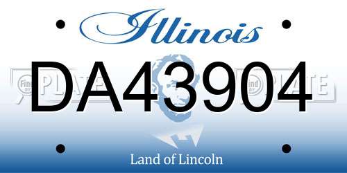 DA43904 Illinois License Plate