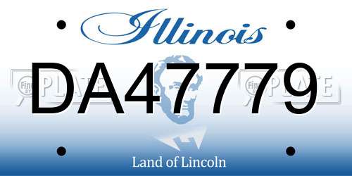 DA47779 Illinois License Plate