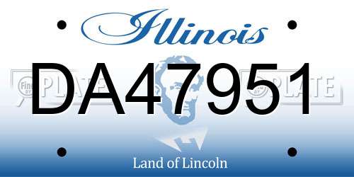 DA47951 Illinois License Plate