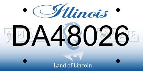 DA48026 Illinois License Plate