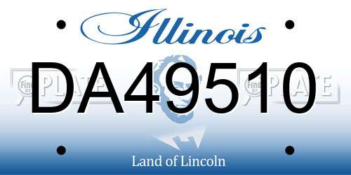 DA49510 Illinois License Plate