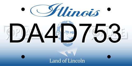 DA4D753 Illinois License Plate