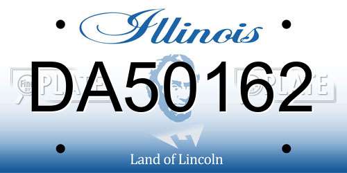 DA50162 Illinois License Plate