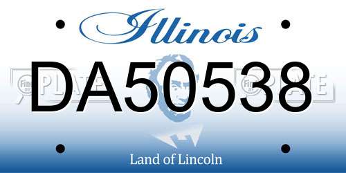 DA50538 Illinois License Plate