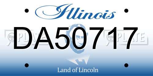 DA50717 Illinois License Plate