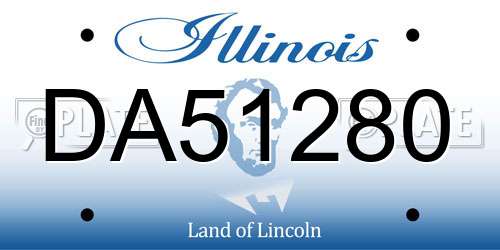 DA51280 Illinois License Plate