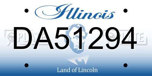 DA51294 Illinois License Plate