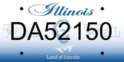 DA52150 Illinois License Plate