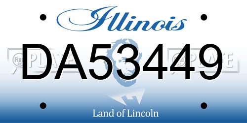 DA53449 Illinois License Plate