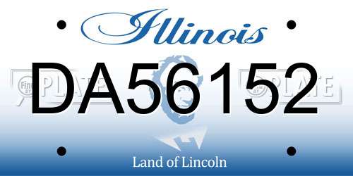 DA56152 Illinois License Plate