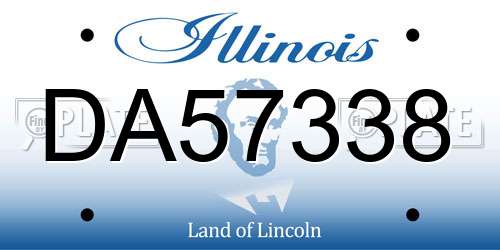 DA57338 Illinois License Plate
