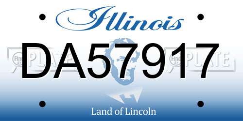 DA57917 Illinois License Plate