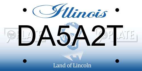 DA5A2T Illinois License Plate