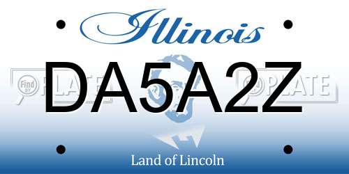 DA5A2Z Illinois License Plate