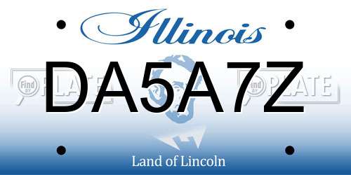 DA5A7Z Illinois License Plate