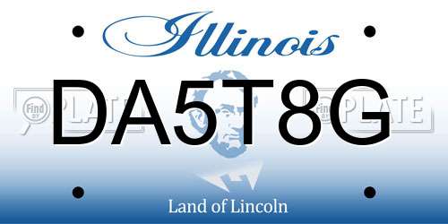 DA5T8G Illinois License Plate