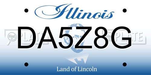 DA5Z8G Illinois License Plate