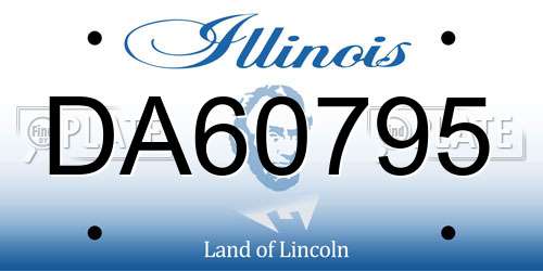 DA60795 Illinois License Plate