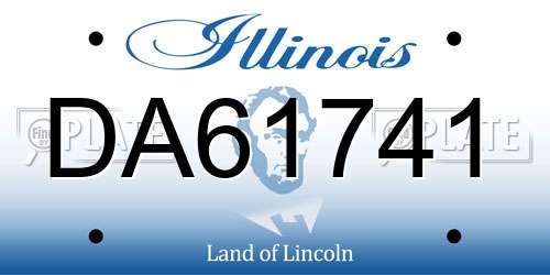 DA61741 Illinois License Plate